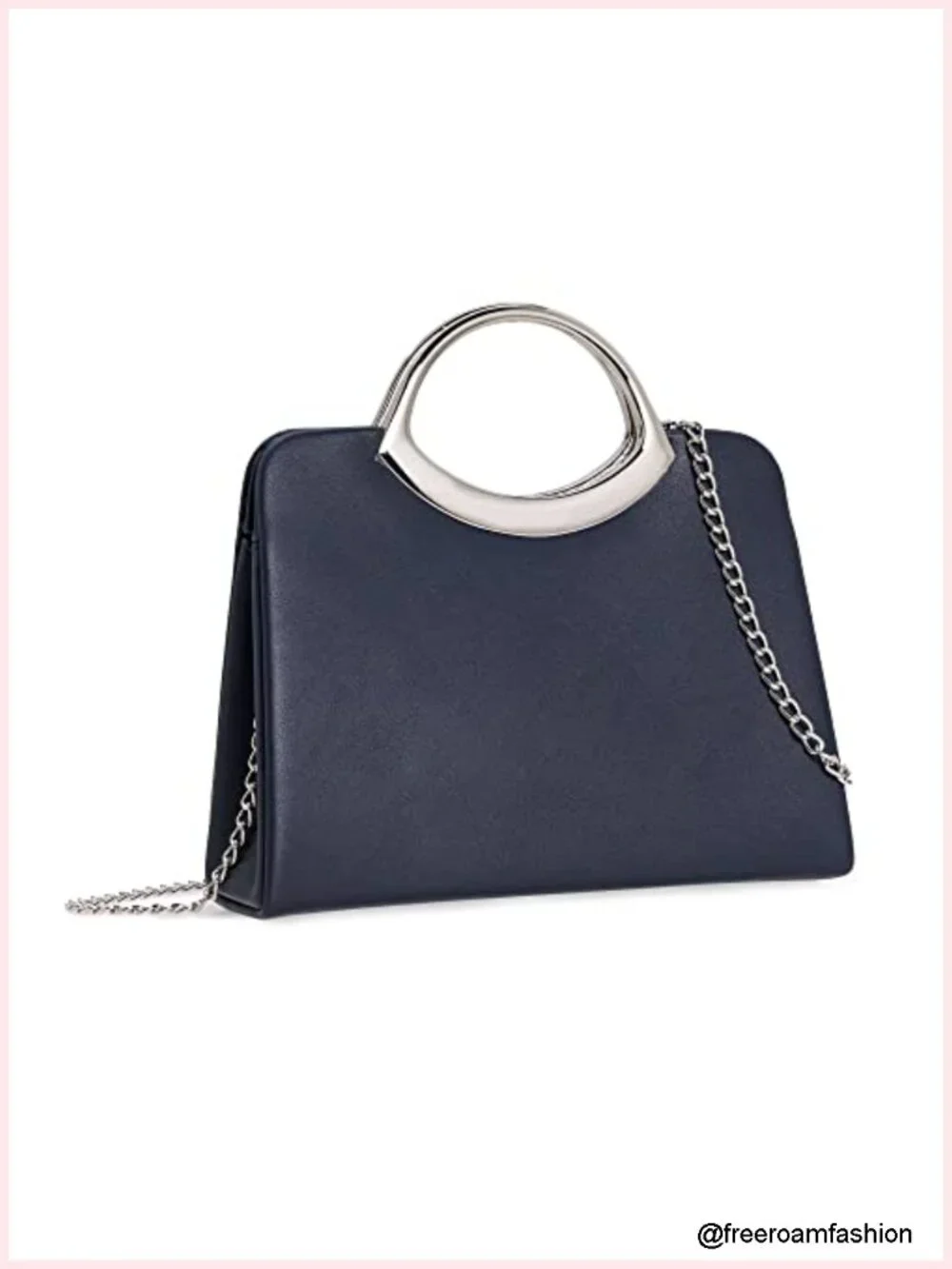 Small PU Leather Evening Clutch with Detachable Chain Strap